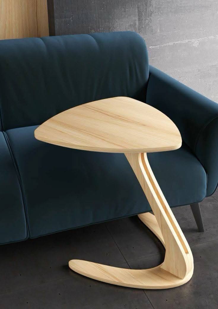 White wood table